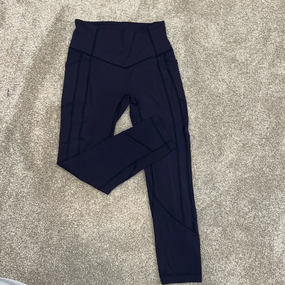 Lululemon navy Leggings with pockets!